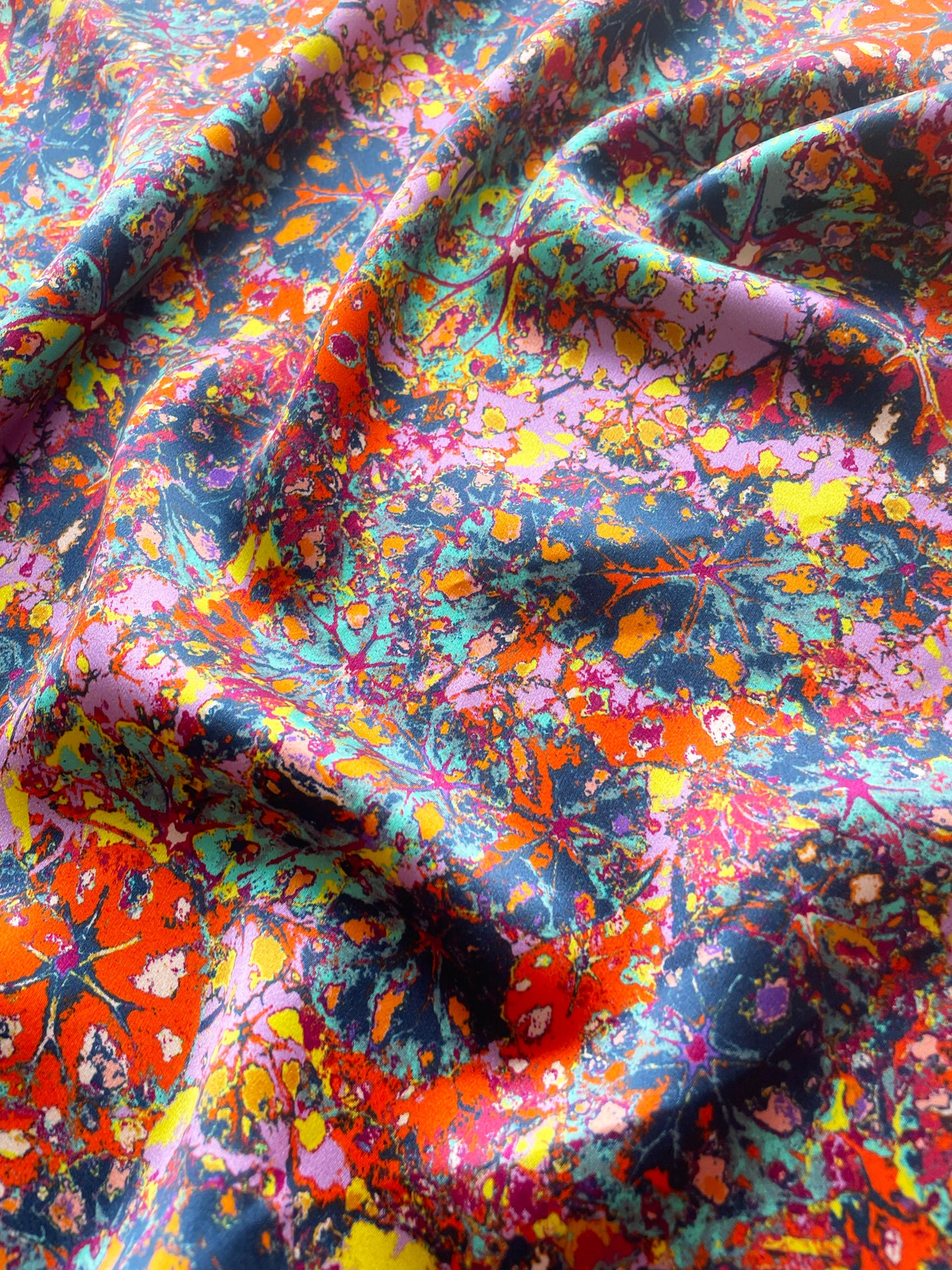 LANYA TROPICANA FROOTI REEF PRINT DESIGN DETAIL ORGANIC SILK