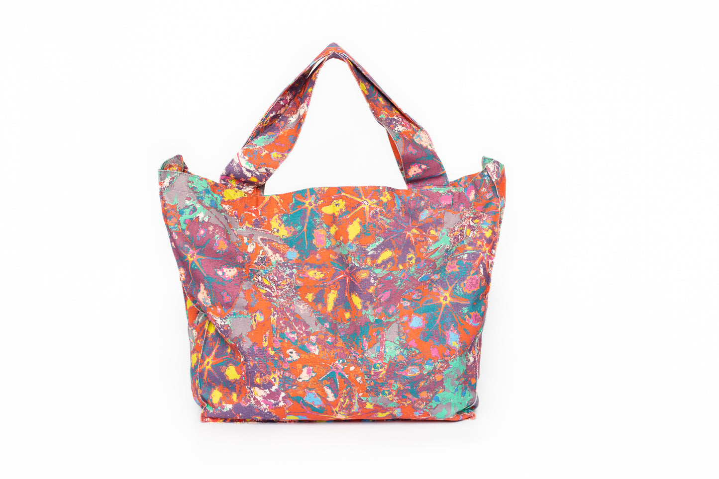 LANYA TROPICANA SUNDOWN REEF PRINTED ORGANIC COTTON CANVAS TOTE BAG BACK PROFESSIONAL