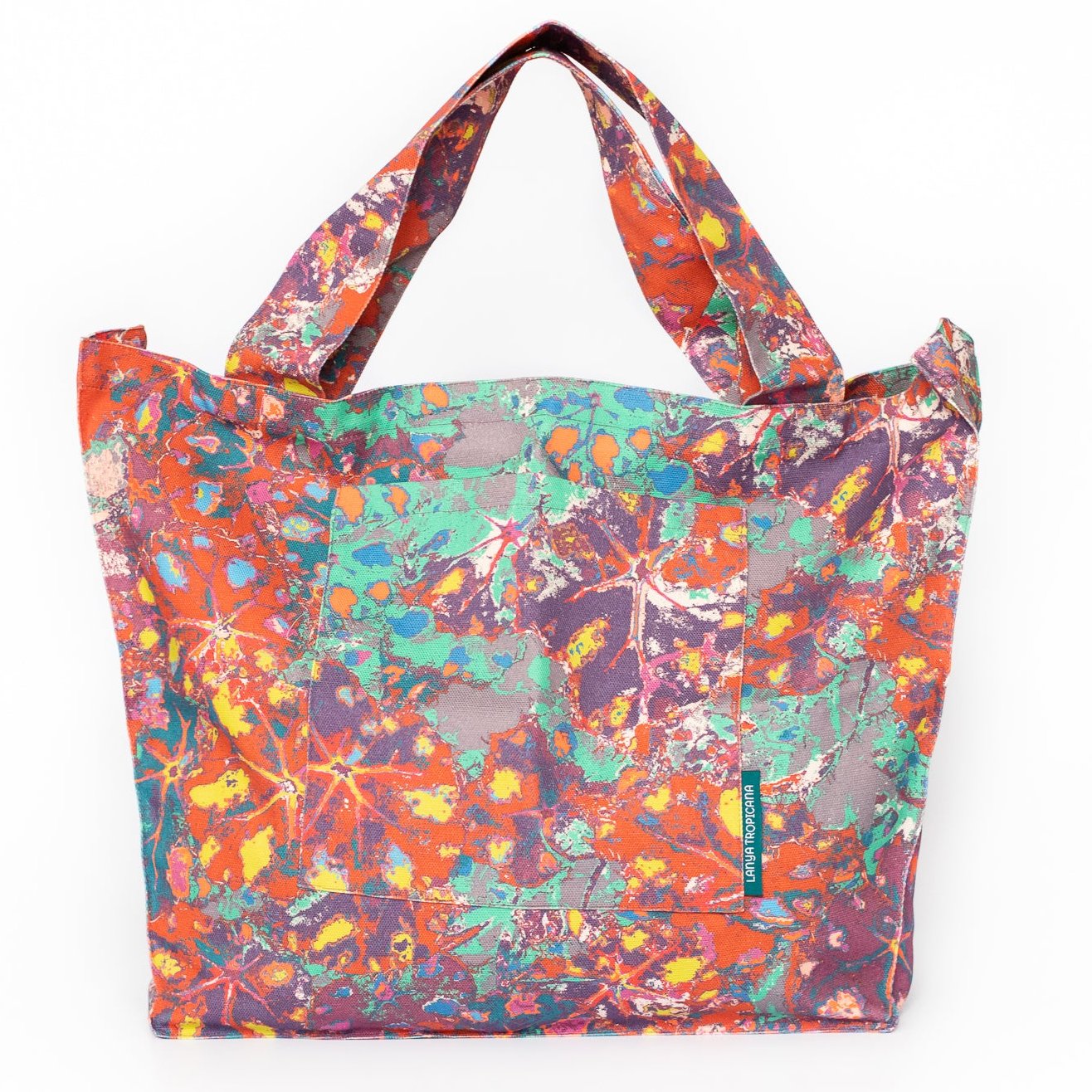 LANYA_TROPICANA_SUNDOWN_REEF_PRINTED_ORGANIC_COTTON_CANVAS_TOTE_BAG_FRONT_PROFESSIONAL