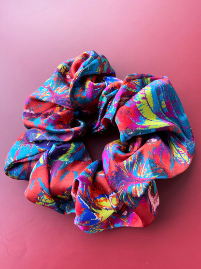 LANYA TROPICANA SUNDOWN ORCHADIA SILK SCRUNCHIE